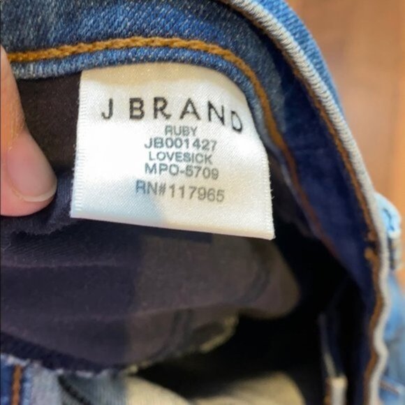 J Brand Women Ruby High-Rise Cropped Cigarette Denim Jean Plus Size 22 - Picture 10 of 12